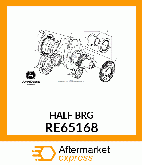 BEARING KIT, MAIN THRUST (STANDARD) RE65168