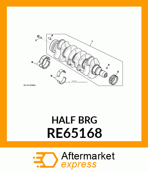 BEARING KIT, MAIN THRUST (STANDARD) RE65168