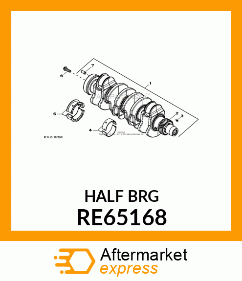 BEARING KIT, MAIN THRUST (STANDARD) RE65168