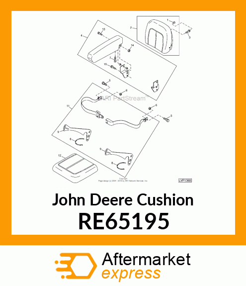 CUSHION ASSEMBLY, CAB SEAT RE65195