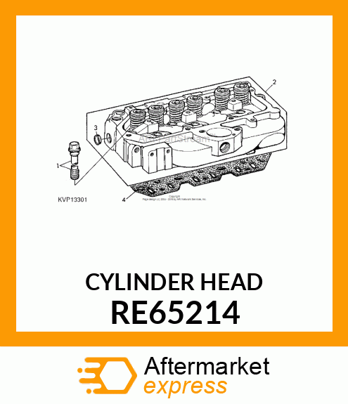 CYLINDER HEAD, S320 KIT RE65214