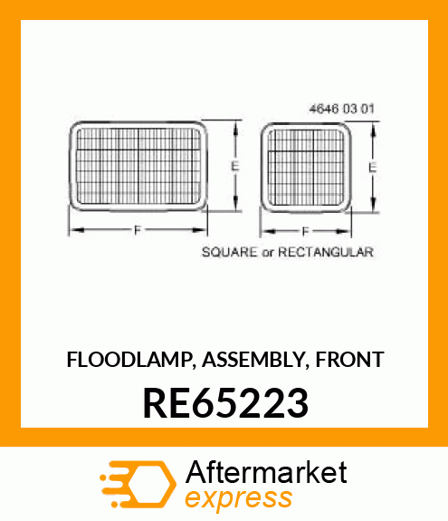 FLOODLAMP, ASSEMBLY, FRONT RE65223