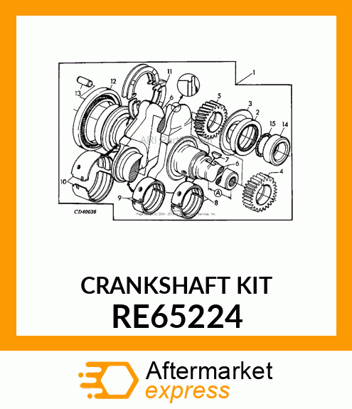 KIT,CRANKSHAF 4CYL.LONG NOZE,IRON RE65224