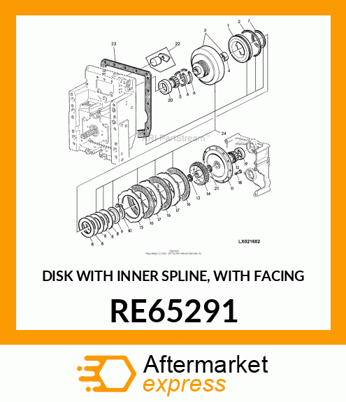 DISK WITH INNER SPLINE, WITH FACING RE65291