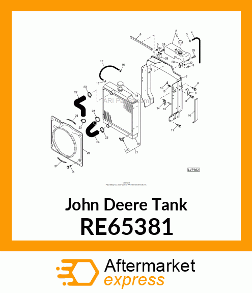 TANK,OVERFLOW ASSEMBLY RE65381