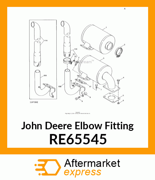 ELBOW, EXHAUST RE65545