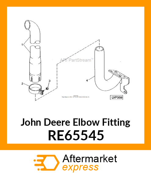 ELBOW, EXHAUST RE65545