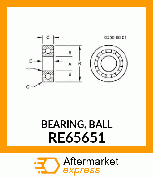 BEARING, BALL RE65651