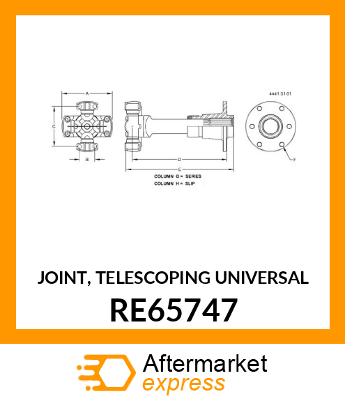 JOINT, TELESCOPING UNIVERSAL RE65747