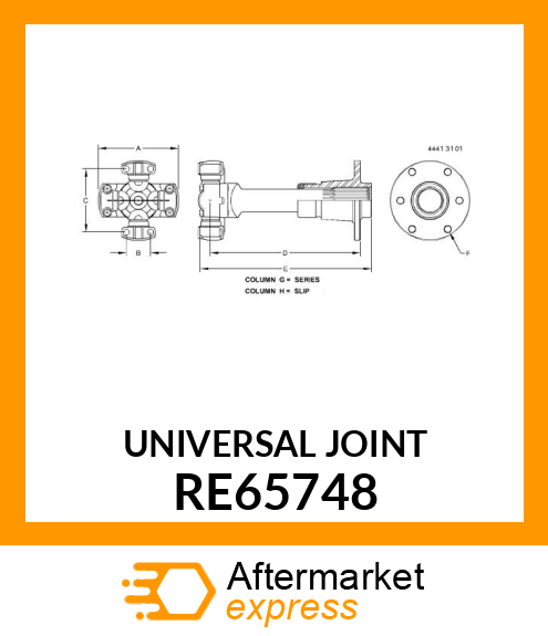 JOINT, TELESCOPING UNIVERSAL RE65748