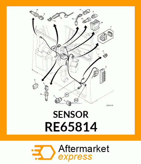 SENSOR, EVAPORATOR RE65814