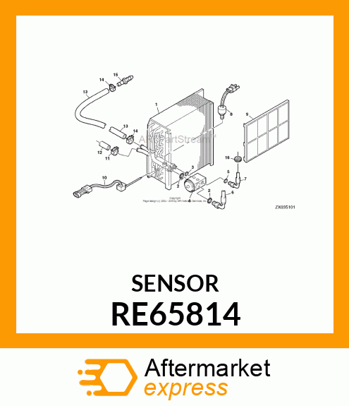 SENSOR, EVAPORATOR RE65814