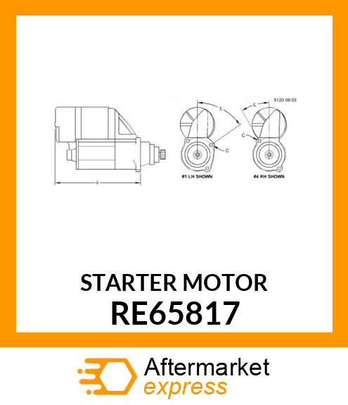 STARTER MOTOR RE65817