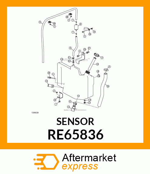 SENSOR, WATER TEMPERATURE RE65836