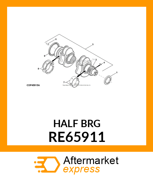 BEARING, (.254MM)UNDERSIZ RE65911