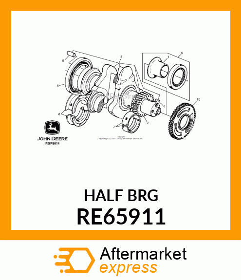 BEARING, (.254MM)UNDERSIZ RE65911