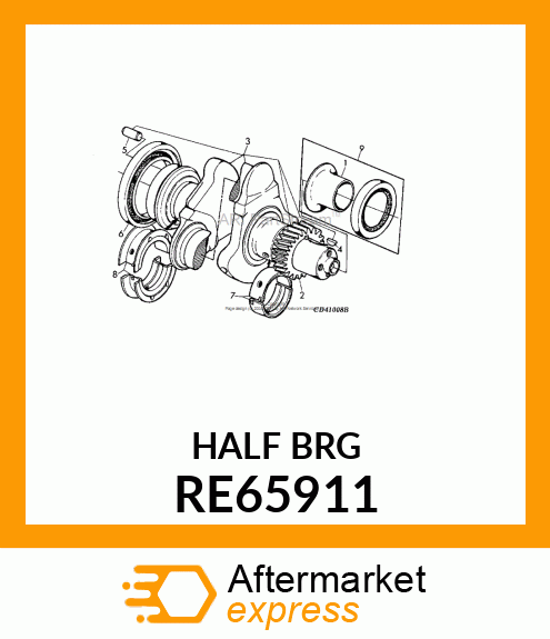 BEARING, (.254MM)UNDERSIZ RE65911