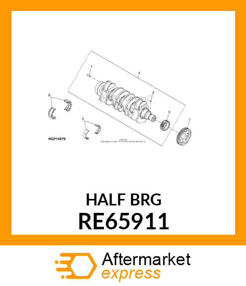 BEARING, (.254MM)UNDERSIZ RE65911