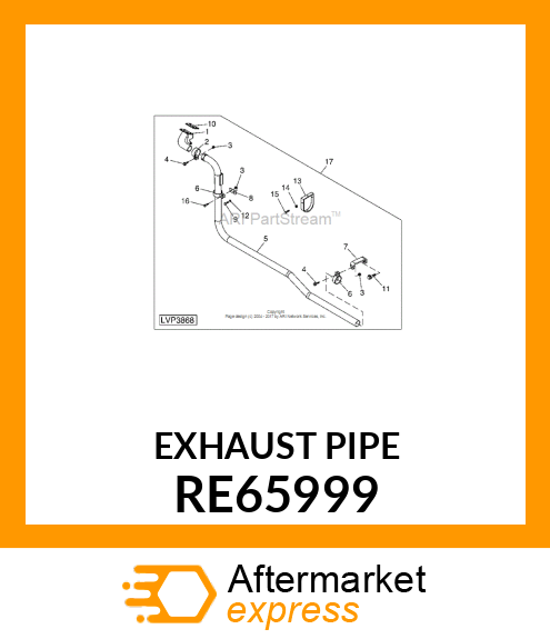 EXHAUST PIPE, EXHAUST PIPE, EXHAUST RE65999