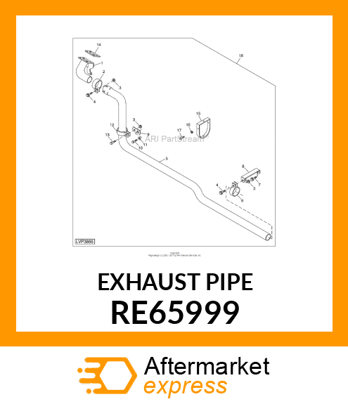 EXHAUST PIPE, EXHAUST PIPE, EXHAUST RE65999