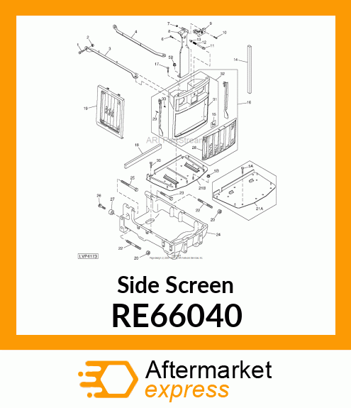 SCREEN, SIDE, RH, ASSEMBLY RE66040