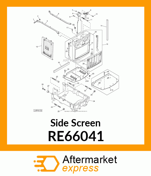 SCREEN, SIDE, LH, ASSEMBLY RE66041