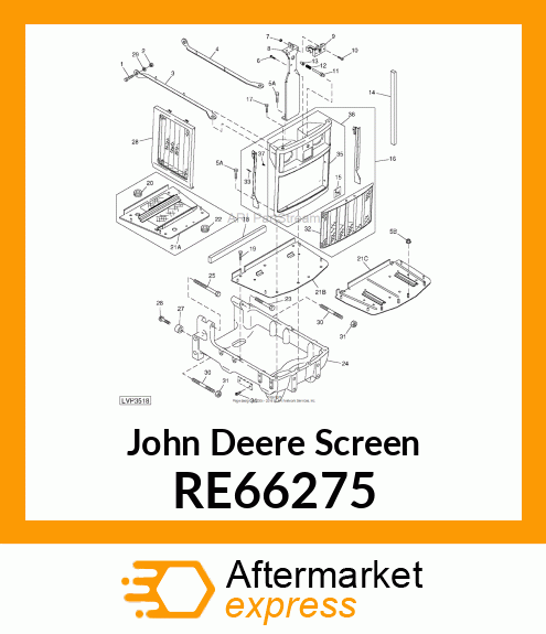 SCREEN, SIDE, LH ASSY RE66275