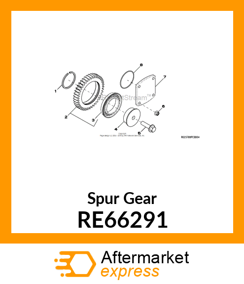 SPUR GEAR,IDLER W/BEARING RE66291