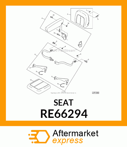 CUSHION ASSEMBLY, YELLOW BACK RE66294