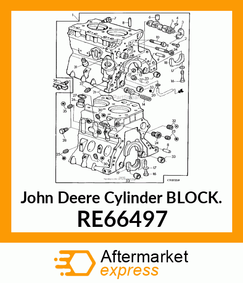 CYLINDER BLOCK.,4CYL.,STRUCTURAL SE RE66497