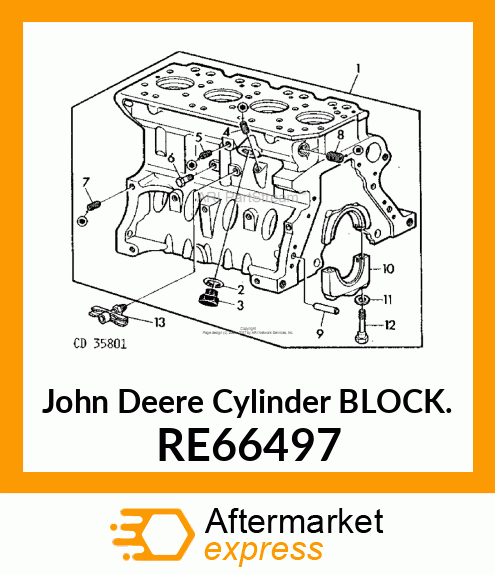 CYLINDER BLOCK.,4CYL.,STRUCTURAL SE RE66497