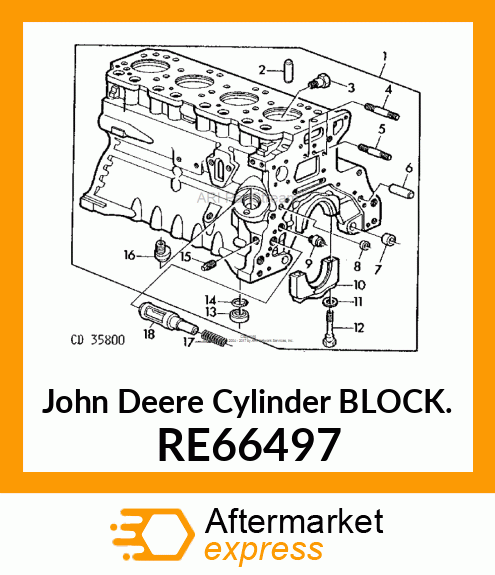 CYLINDER BLOCK.,4CYL.,STRUCTURAL SE RE66497