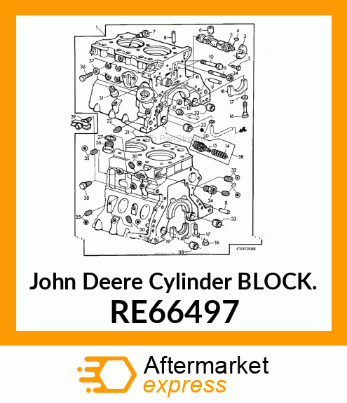 CYLINDER BLOCK.,4CYL.,STRUCTURAL SE RE66497