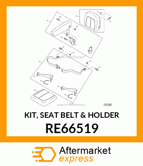 KIT, SEAT BELT amp; HOLDER RE66519