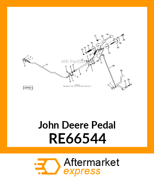 PEDAL, FOOT THROTTLE, ASSEMBLY RE66544