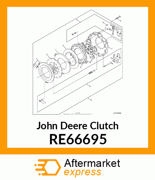 CLUTCH, DUAL, ASSEMBLY RE66695