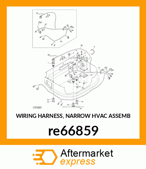 WIRING HARNESS, NARROW HVAC ASSEMB re66859