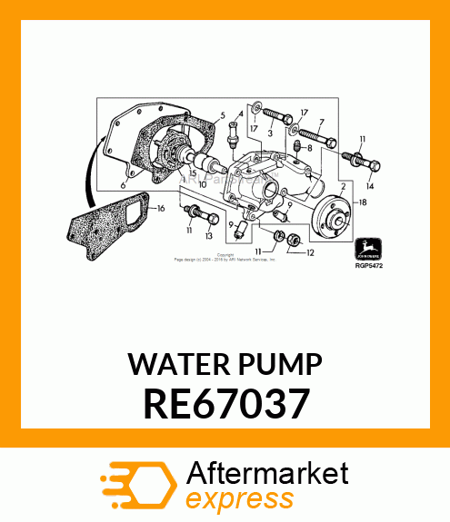 WATER PUMP RE67037