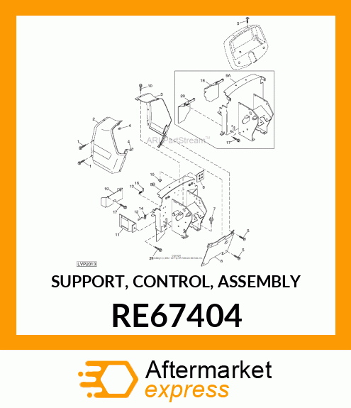 SUPPORT, CONTROL, ASSEMBLY RE67404