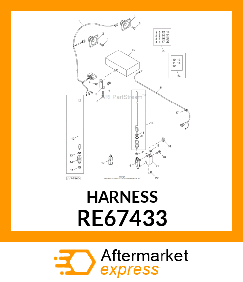 HARNESS, WIRING, RADIO RE67433