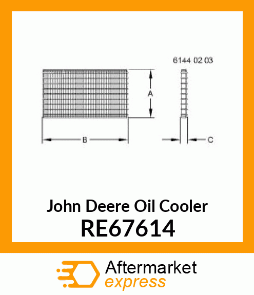 OIL COOLER RE67614