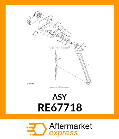 ARM, WIPER, ASSEMBLY RE67718