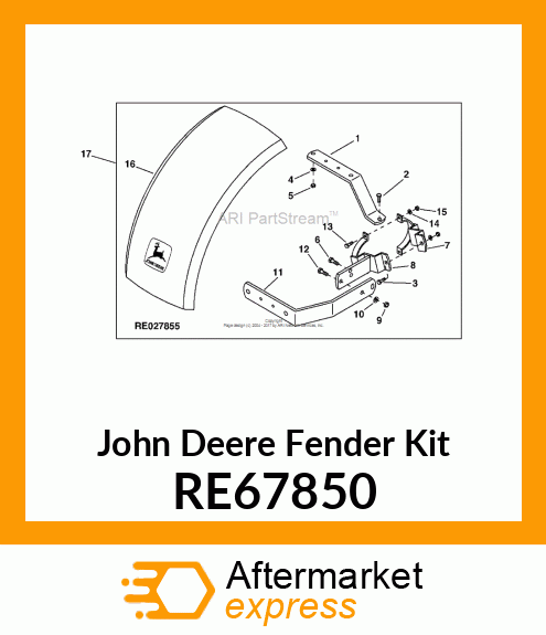 KIT, RUBBER FENDER, SMALL ROW CROP RE67850