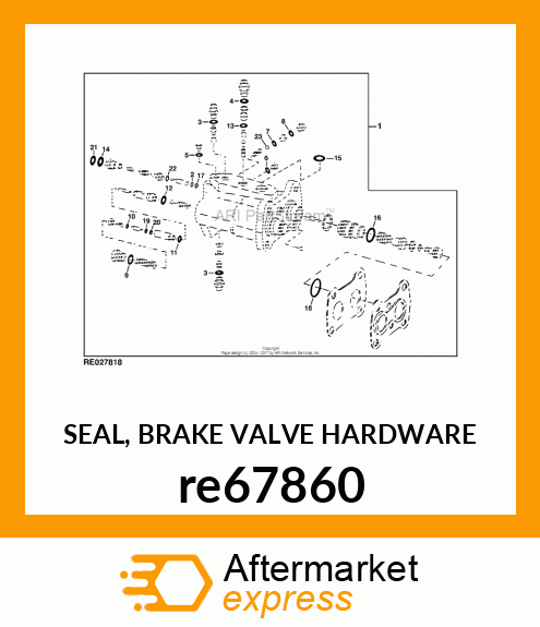 SEAL, BRAKE VALVE HARDWARE re67860