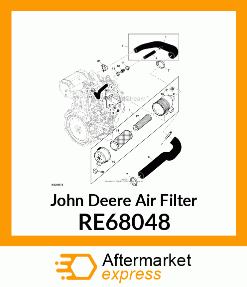 AIR FILTER, PRIMARY RE68048