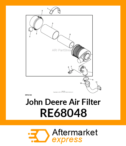 AIR FILTER, PRIMARY RE68048