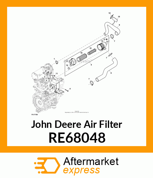 AIR FILTER, PRIMARY RE68048