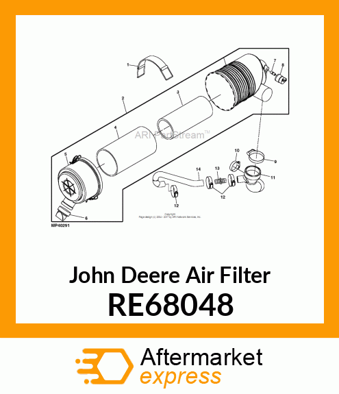 AIR FILTER, PRIMARY RE68048