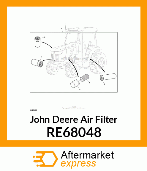 AIR FILTER, PRIMARY RE68048