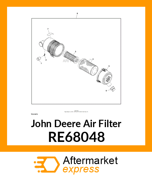 AIR FILTER, PRIMARY RE68048